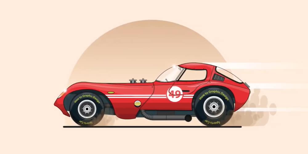 Latest Adobe Illustrator Tutorials 494 Sports Car Illustration Design