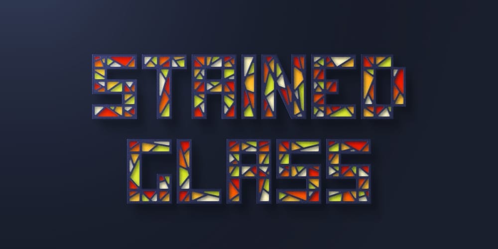 Stained Glass Text Effect