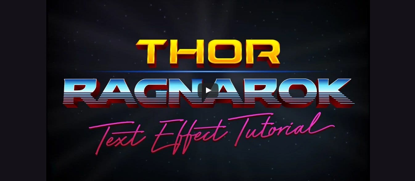 Latest Adobe Illustrator Tutorials 510 Thor Ragnarok Style Text Effect in Illustrator