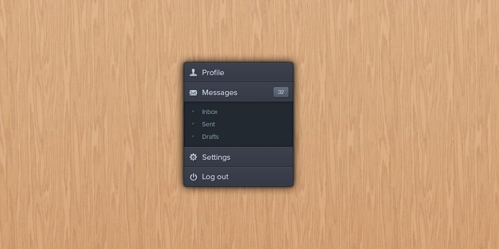 Collection of Latest Free UI Elements 107 Vertical Menu Free PSD
