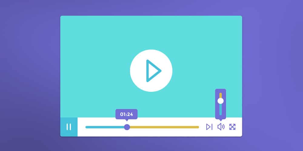 Collection of Latest Free UI Elements 98 Video Player PSD
