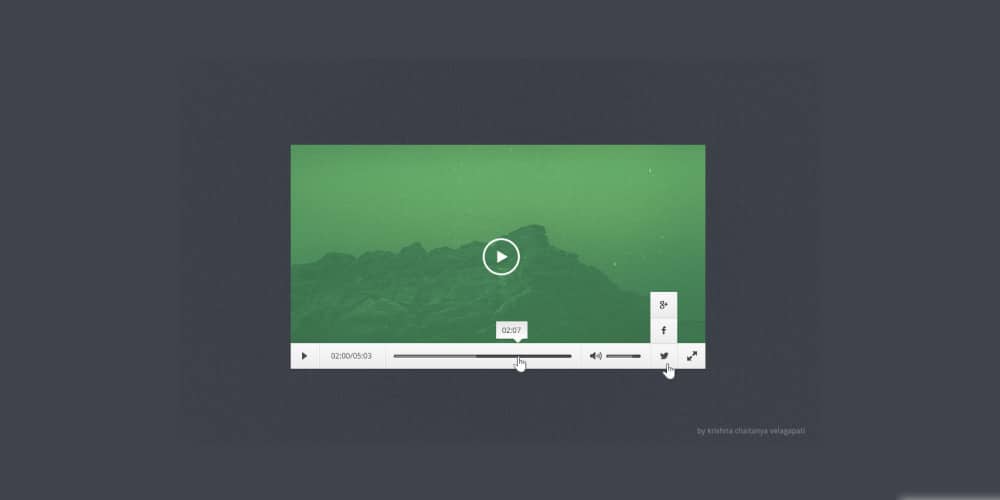 Collection of Latest Free UI Elements 81 Video Player PSD