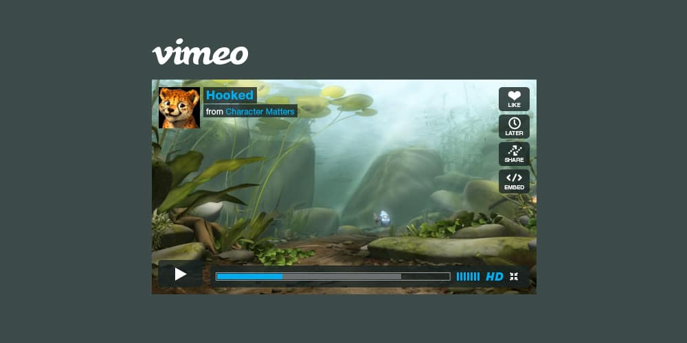 Vimeo Player PSD