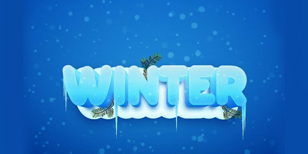 Winter Text Effect