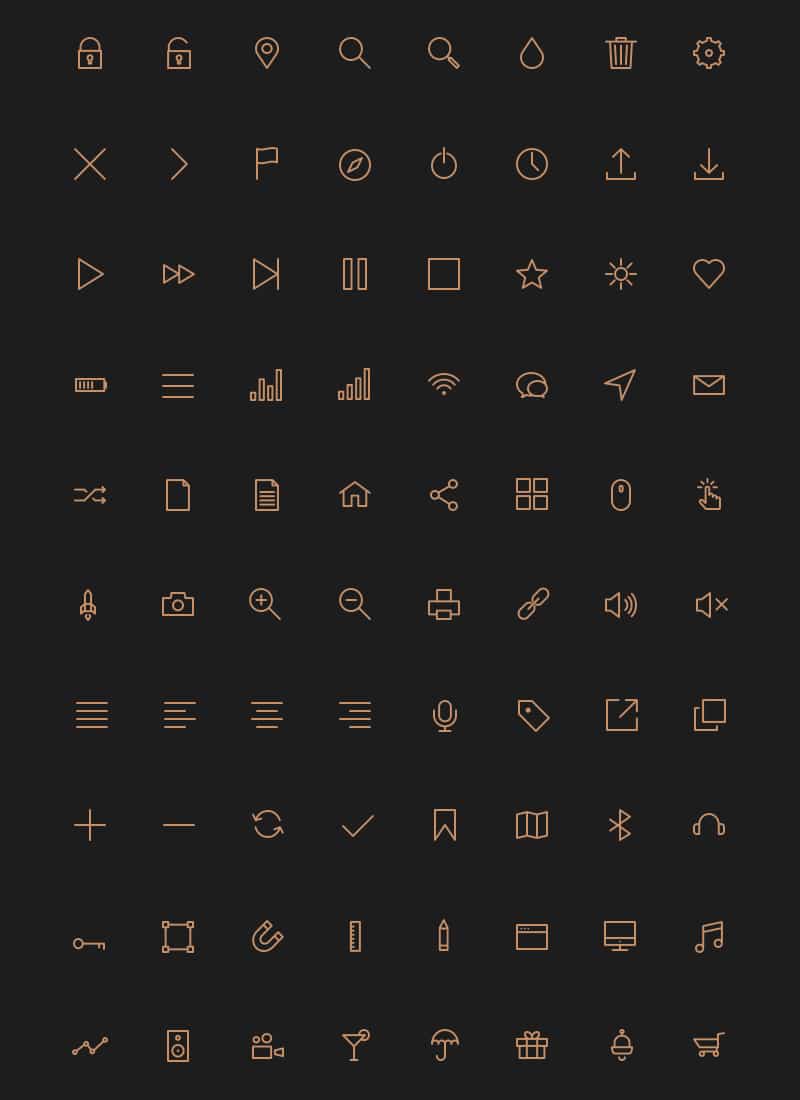 Useful Free Icon Fonts 29 80 Stroke Icons Font