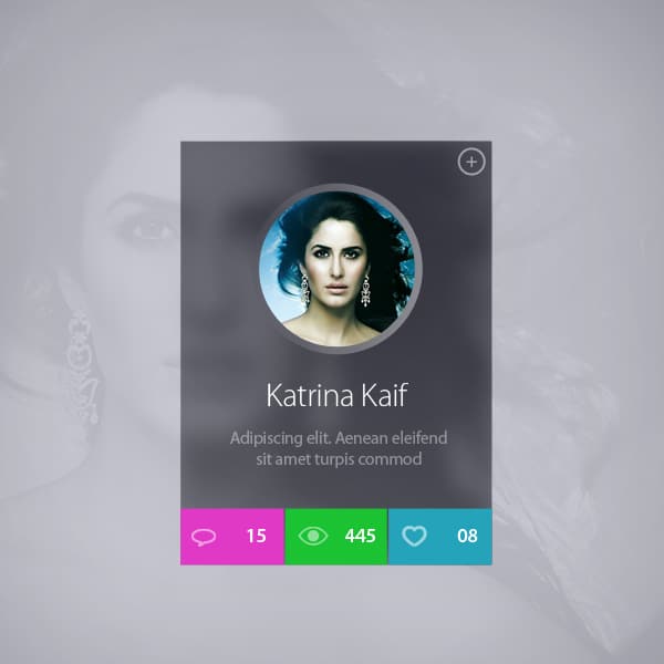 100 + Web Widget Designs PSD 28 Celebrity-Profile-Widget