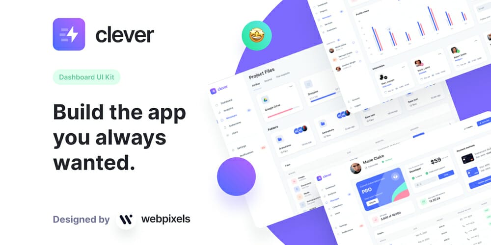 Free Dashboard UI Design PSD 247 Clever Dashboard UI Kit