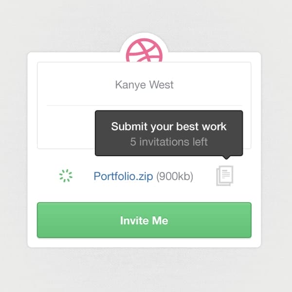 100 + Web Widget Designs PSD 102 Dribbble-Invitations