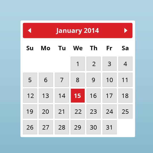 100 + Web Widget Designs PSD 59 Free-Calendar-Widget-PSD