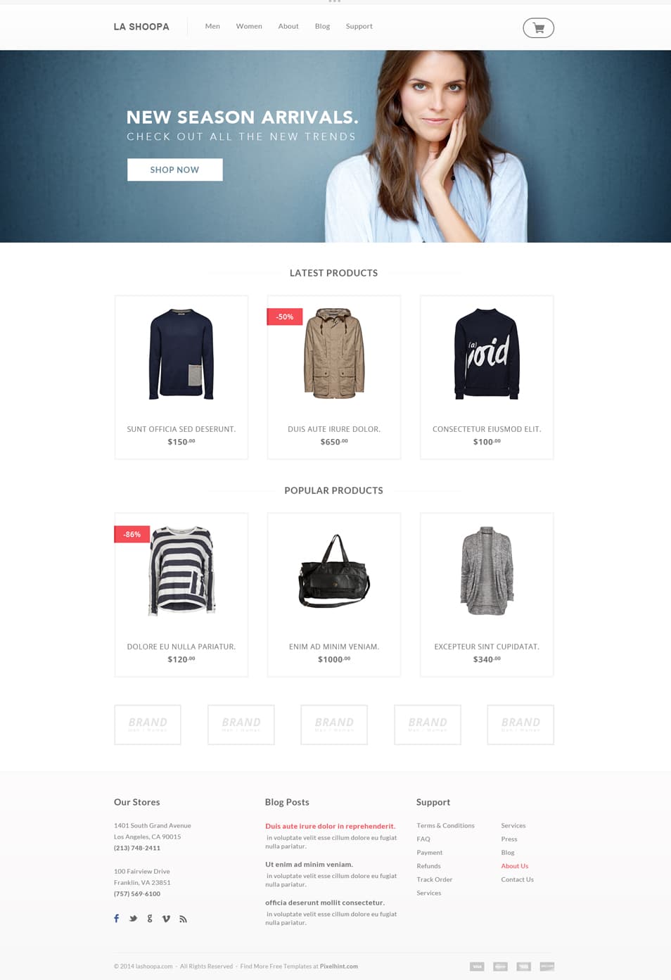 Latest Free Useful UI Elements PSD For E-commerce Websites 55 Free PSD eCommerce Website Template