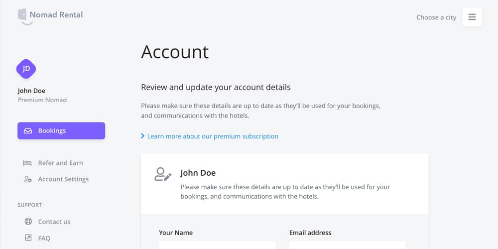 Free Dashboard UI Design PSD 218 Guest Dashboard