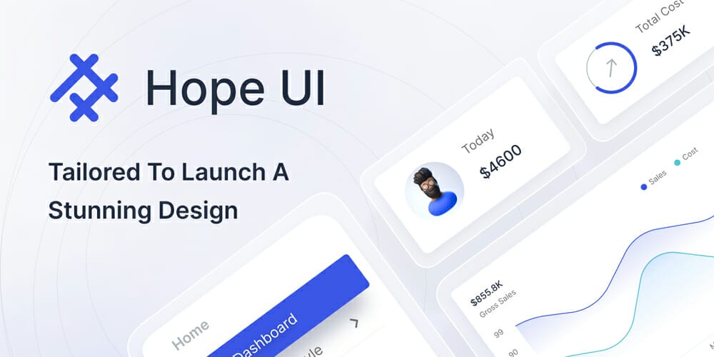 Free Dashboard UI Design PSD 251 HOPE UI Admin Dashboard UI Kit