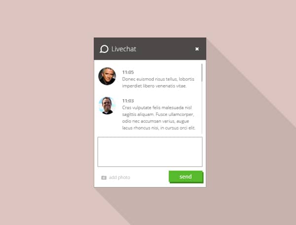 100 + Web Widget Designs PSD 67 Livechat-widget