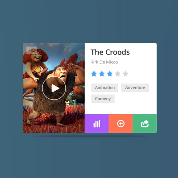 100 + Web Widget Designs PSD 44 Mini-Movie-Widget