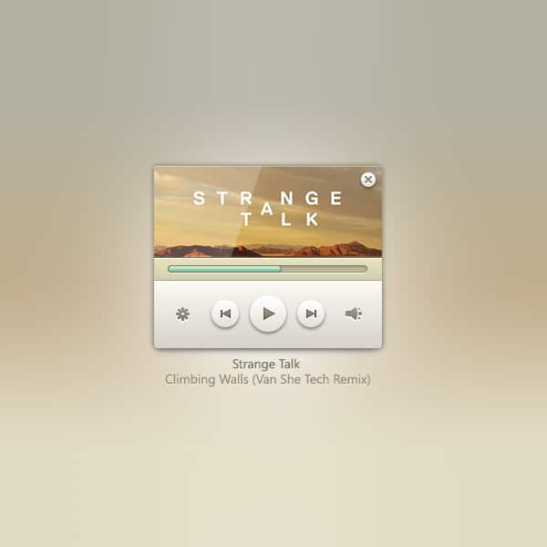 100 + Web Widget Designs PSD 48 Music-Player-Widget