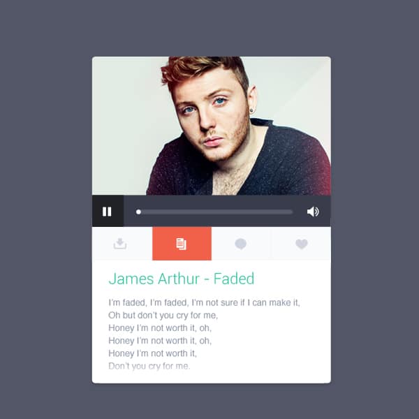 100 + Web Widget Designs PSD 46 Music-Widget