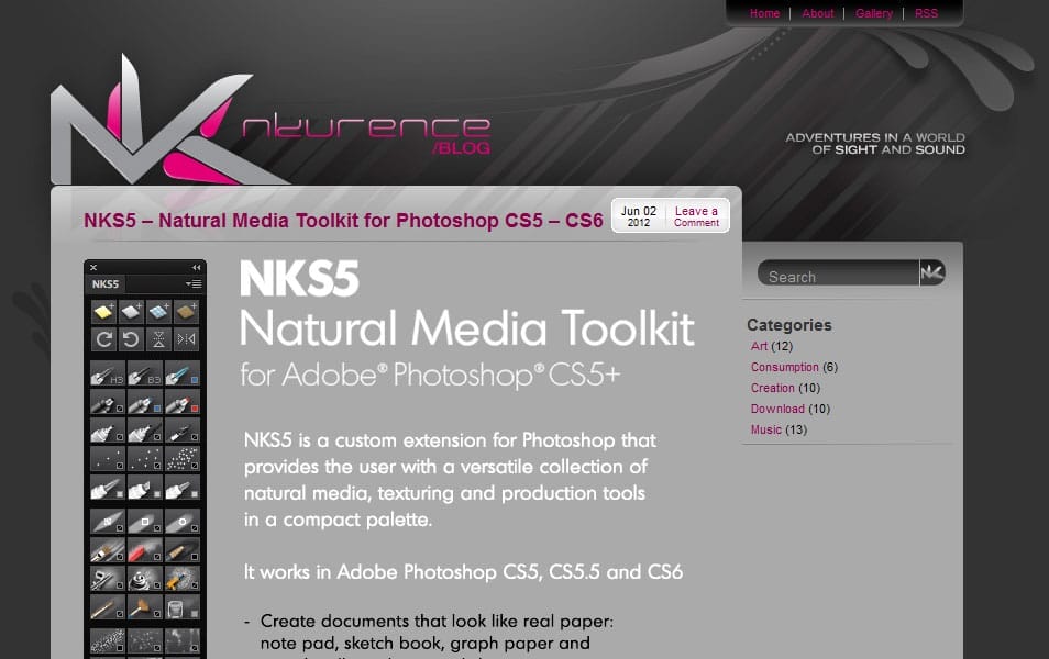 100+ Best Photoshop Plugins for Web Designers 68 NKS5 – Natural Media Toolkit