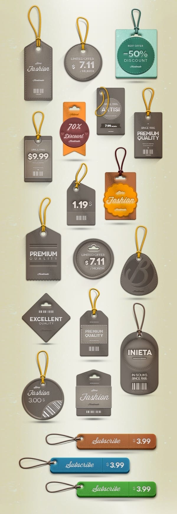 Latest Free Useful UI Elements PSD For E-commerce Websites 26 Premium-Psd-Labels