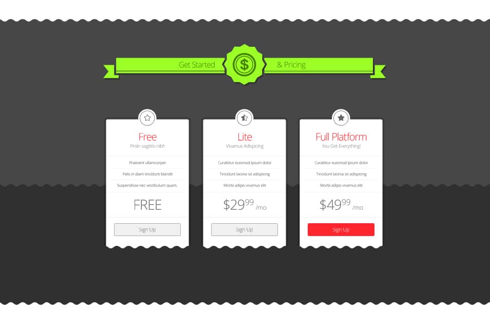 Latest Free Useful UI Elements PSD For E-commerce Websites 24 Pricing-Plans
