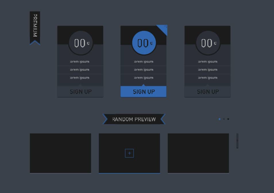 Latest Free Useful UI Elements PSD For E-commerce Websites 28 Pricing-Tab-Slider