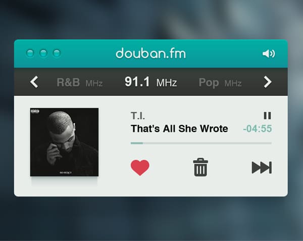 100 + Web Widget Designs PSD 51 Radio-Player