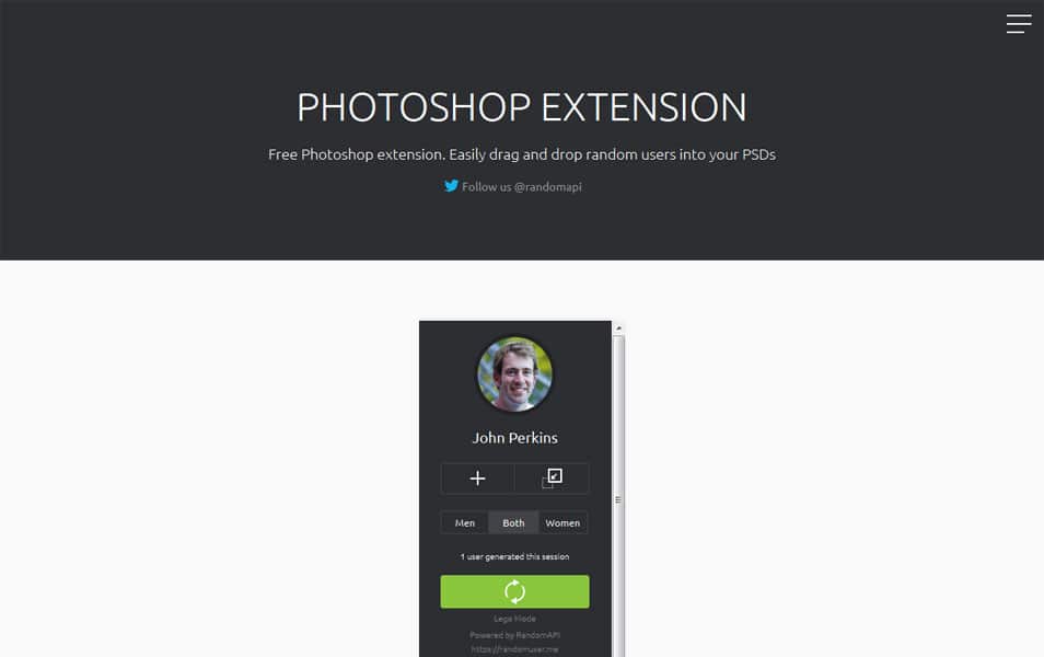 100+ Best Photoshop Plugins for Web Designers 24 Random User Generator