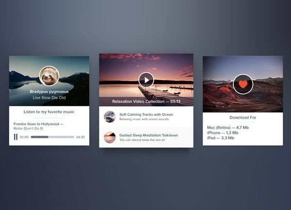 100 + Web Widget Designs PSD 52 Relax Widgets