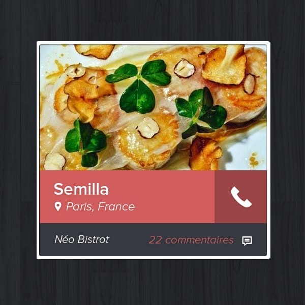 100 + Web Widget Designs PSD 63 Restaurant-Widget