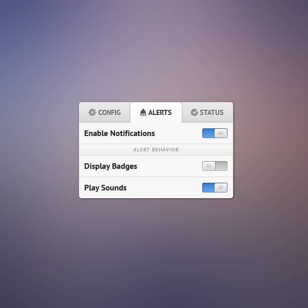 100 + Web Widget Designs PSD 94 Settings-Widget