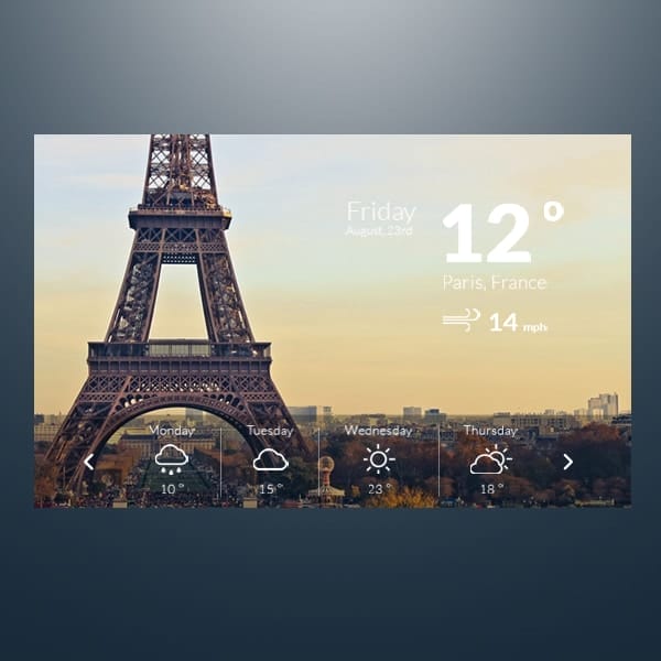 100 + Web Widget Designs PSD 39 Weather-Widget--PSD