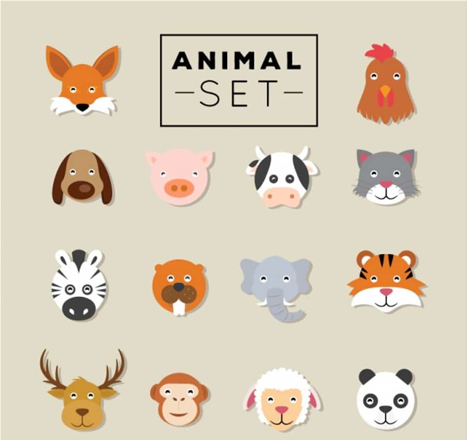 Animals Flat Vector Set