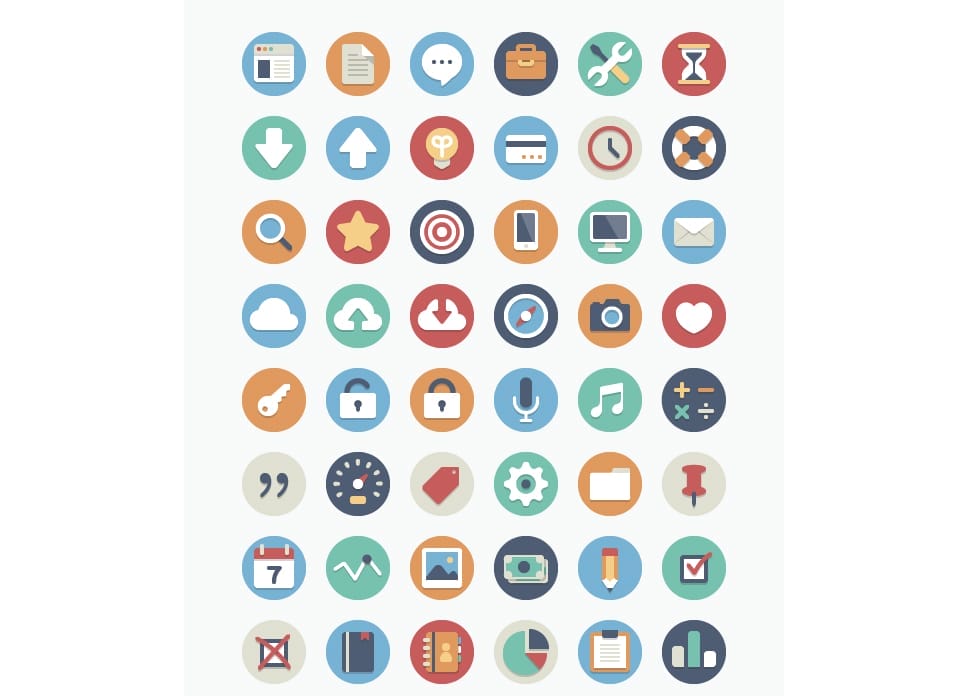 Beautiful 384 Free Flat Icons