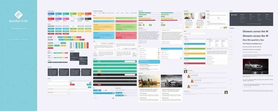 Latest Free Web Elements from June 2014 4 Bootflat UI Kit