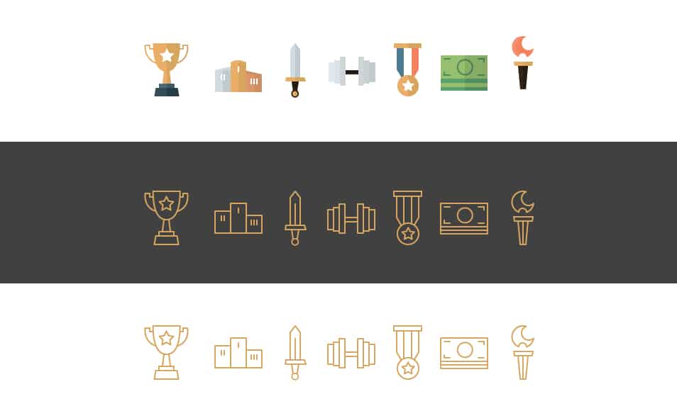 Champicons Free Flat Icons Set