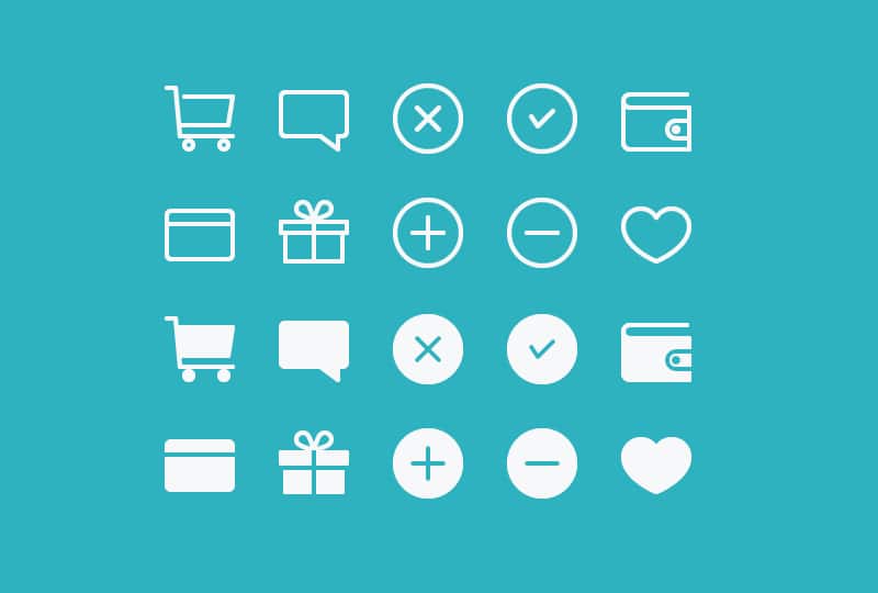 Latest Free Useful UI Elements PSD For E-commerce Websites 36 E Commerce Icons