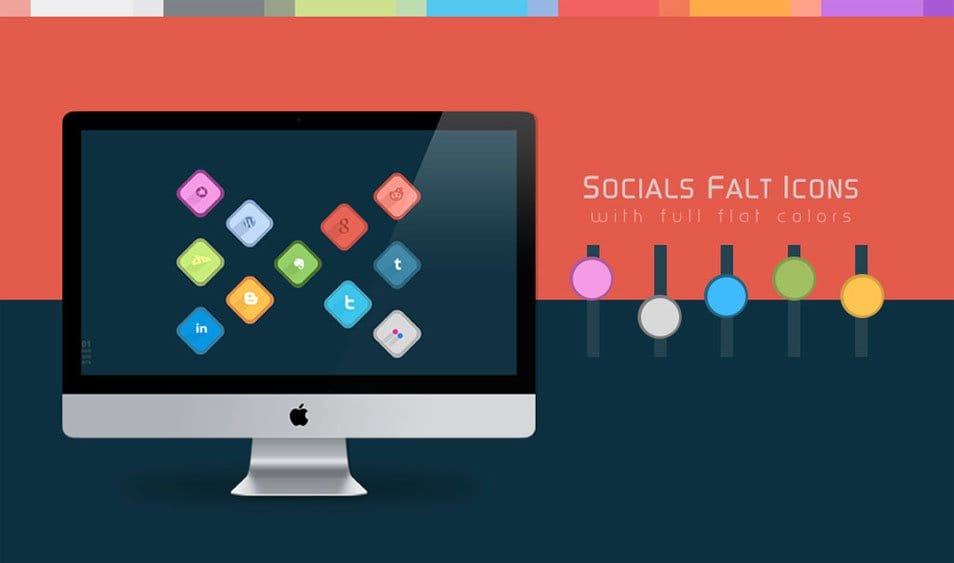 FREE SOCIALS FLAT ICONS