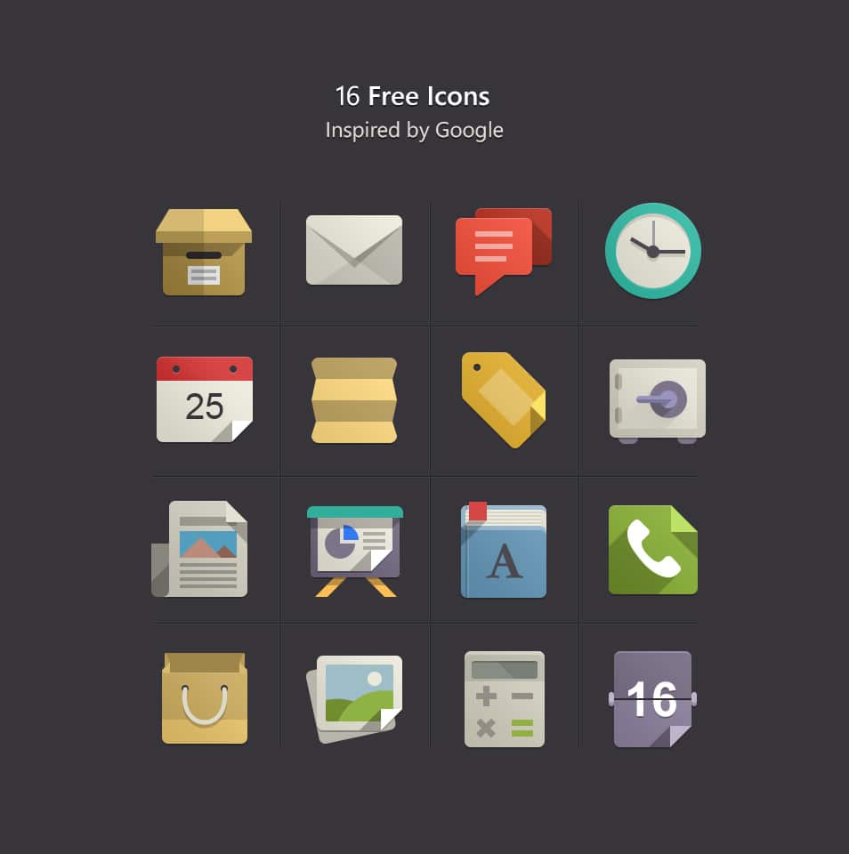 Flat Design Icons Set Vol1