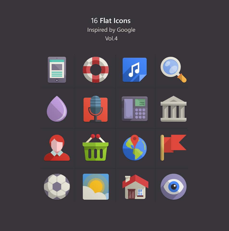 Flat Design Icons Set Vol4