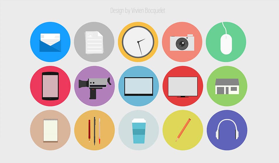 Flat Design free icon set