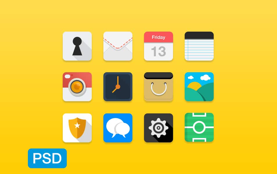 Flat Icons PSD