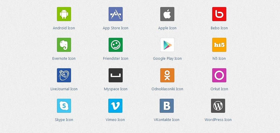 Flat Social Icons 2