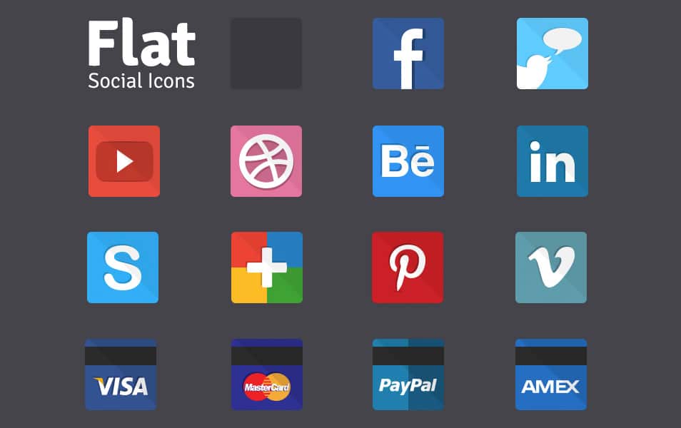 Flat Social Icons (Freebie)