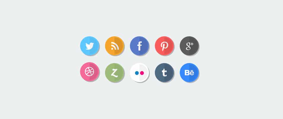 Flat Social Media Icons