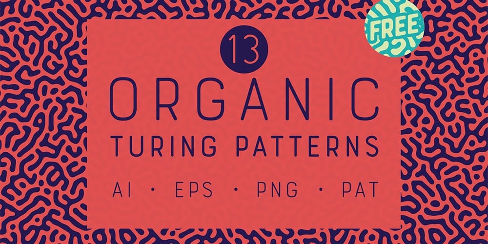 Free Organic Turing Patterns
