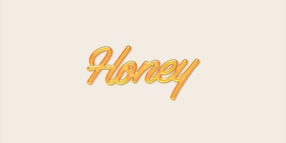 Latest Free Photoshop Text Styles & Effects 198 Honey Text Effect PSD