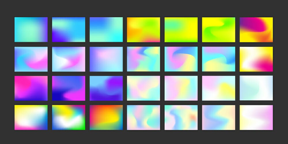 Mesh Gradient Background Set