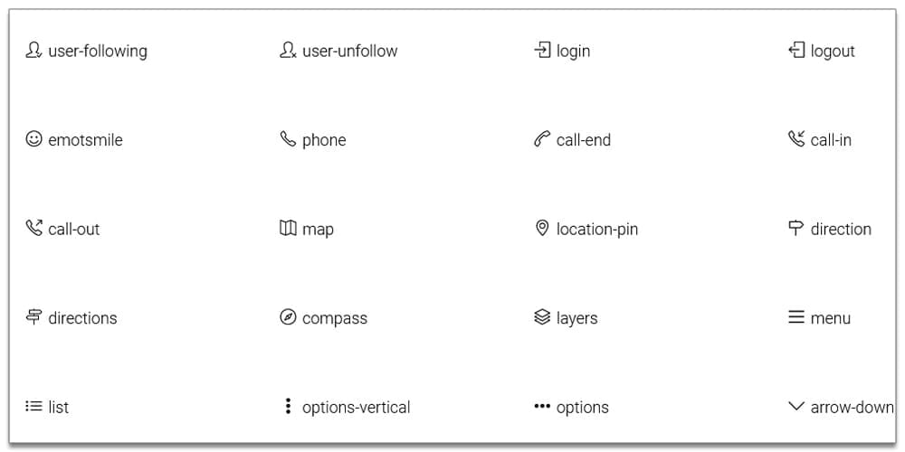 Simple Line Icons
