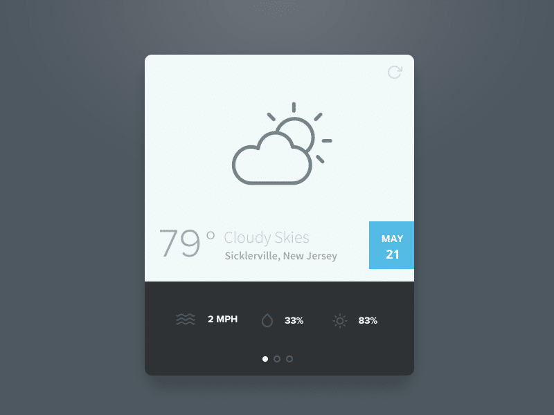 100 + Web Widget Designs PSD 34 Simple Weather Widget PSD