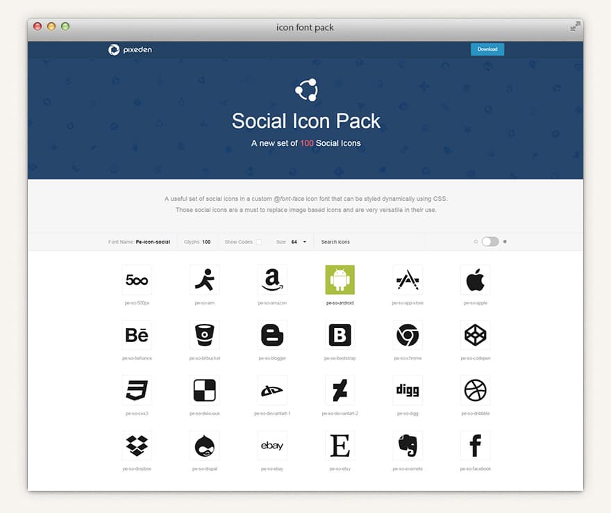 Useful Free Icon Fonts 17 Social Icon Font Set