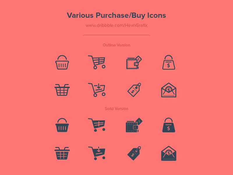 Latest Free Useful UI Elements PSD For E-commerce Websites 32 Various Purchase Buy Icons